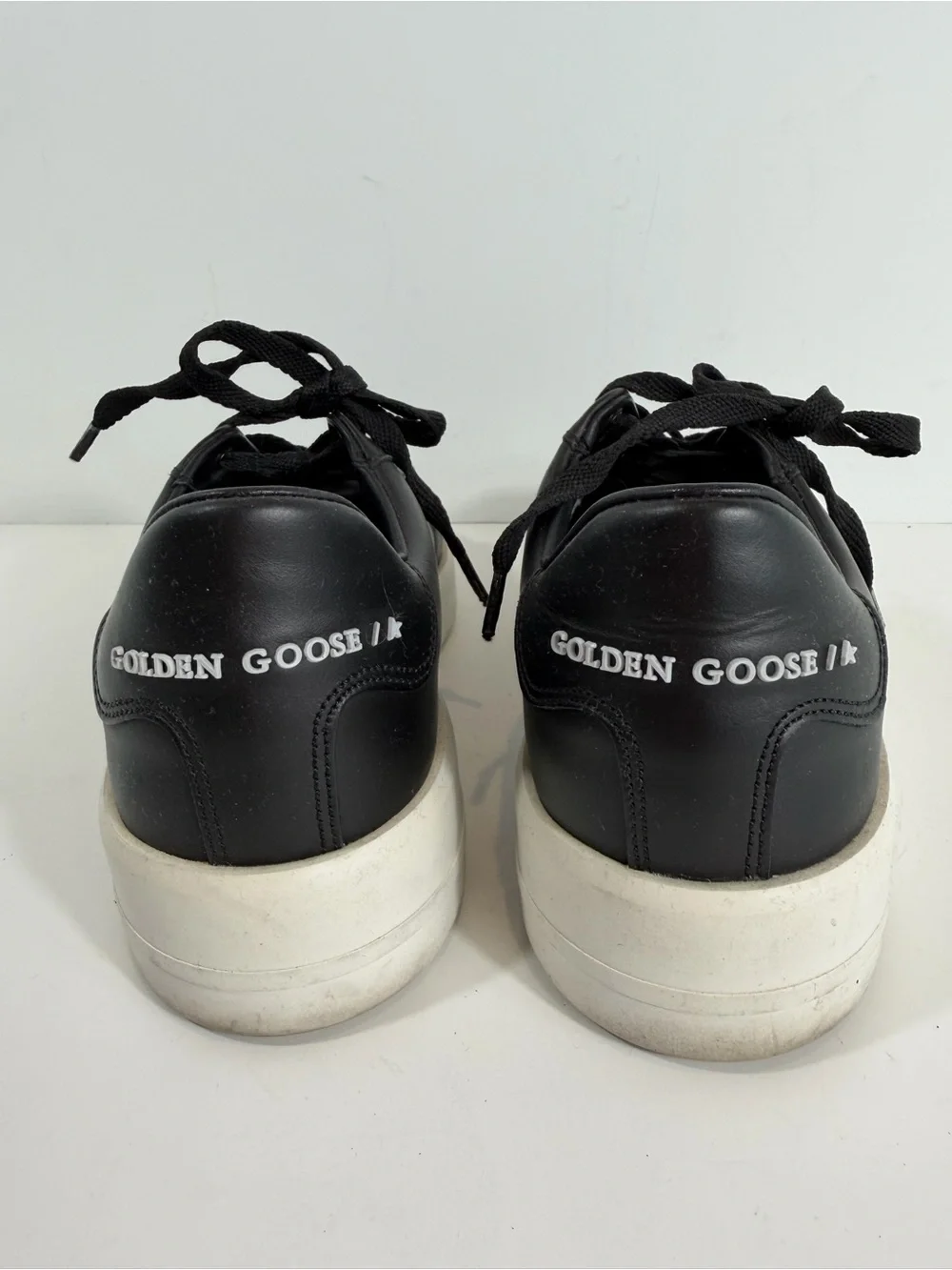 Golden Goose Pure Star Black Leather Low Top Sneakers Women’s EU 37 US 7